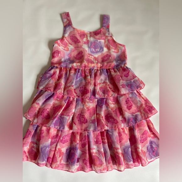 Floral print tiered dress. - Picture 1 of 7
